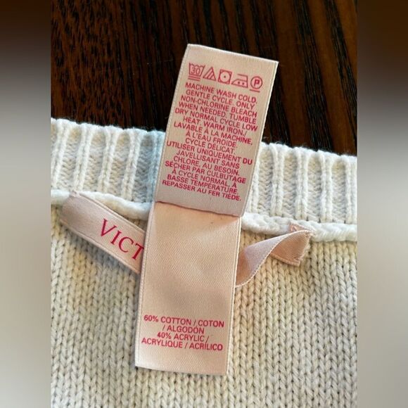 Pink Victoria secret off the shoulder sweater ombre pink women’s medium - Picture 4 of 14